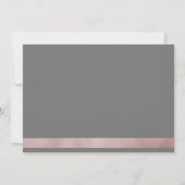 Roos gouden kalligrafie | Huwelijksuitnodiging Kaart (Achterkant)