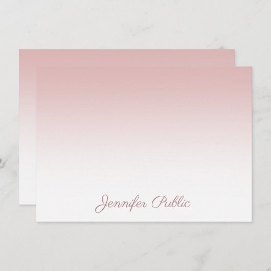 Roos Gouden Kalligrafie Script Naam Sjabloon Elega (Voorkant / Achterkant)