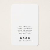 Roos gouden kant aangepast wit oorscherm logo visitekaartje (Achterkant)