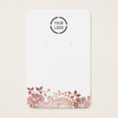 Roos gouden kant aangepast wit oorscherm logo visitekaartje (Voorkant)