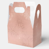 Roos gouden kant bedankdoosjes (Geopend)