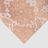 Roos Gouden Kant & Bloemen Elegante Bruiloft Tissuepapier (Detail)