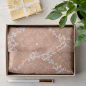 Roos Gouden Kant & Bloemen Elegante Bruiloft Tissuepapier (Geschenk)