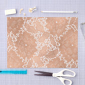 Roos Gouden Kant & Bloemen Elegante Bruiloft Tissuepapier (Craft)