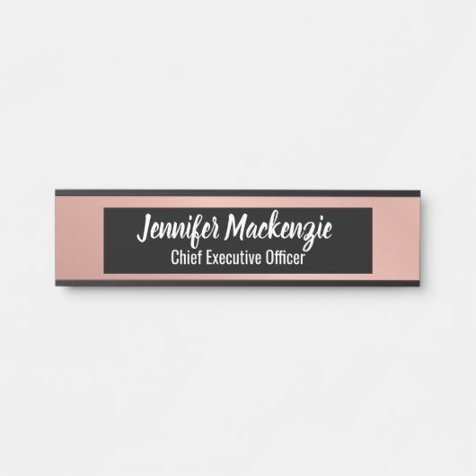 Roos gouden Kantoor deurteken Deurbordje (Voorkant)