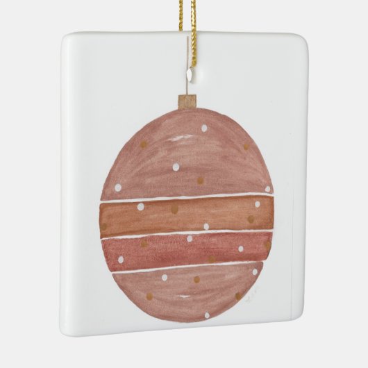 Roos Gouden Kerst Ornament (Rechts)