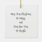 Roos Gouden Kerst Ornament (Achterkant)