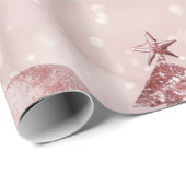 Roos Gouden Kerst Verpakkingsdocument Cadeaupapier (Rol Hoek)