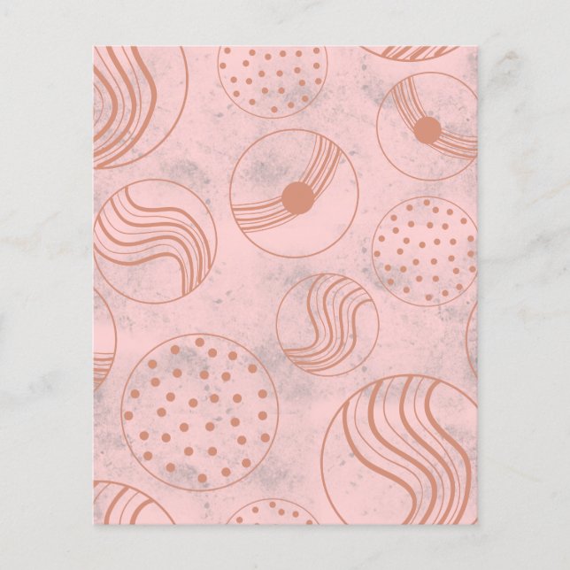 Roos gouden kerstballen plakboek papier (Voorkant)