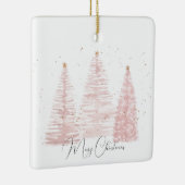 Roos gouden kerstbomen keramisch ornament (Rechts)