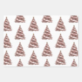 Roos Gouden Kerstboom Candy Canes Snowman Inpakpapier Vel (Voorkant)