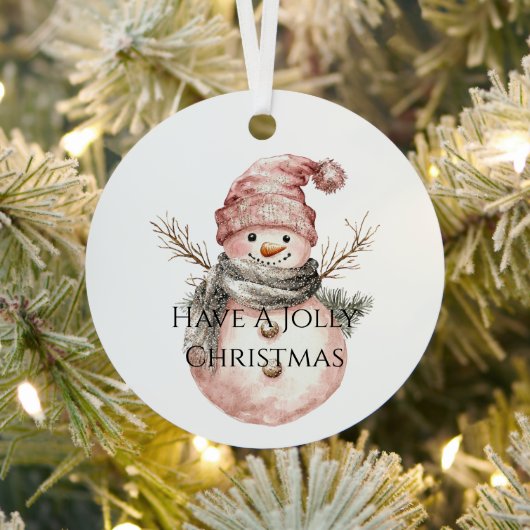 Roos Gouden Kerstboom Candy Canes Snowman Metalen Ornament (Insitu)