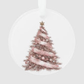 Roos Gouden Kerstboom Candy Canes Snowman Ornament (achterkant)