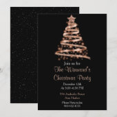 Roos gouden kerstboom kaart (Voorkant / Achterkant)