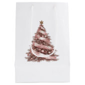 Roos gouden kerstboom medium cadeauzakje (Achterkant)