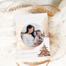  Roos Gouden Kerstboom Twee Foto Vakantie