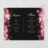 Roos Gouden Kerstverlichting Uitnodigen Programma Flyer (Achterkant)