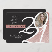 Roos Gouden Klasse van 2021 Foto Afstuderen Aankondiging (Voorkant / Achterkant)