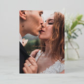 Roos gouden klassieke kalligrafieffoto WE DOEN NOG Folie Uitnodiging (Staand Voorkant)