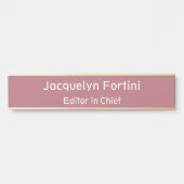 Roos Gouden Kleur Elegant Modern Minimalistisch Deurbordje (Voorkant)