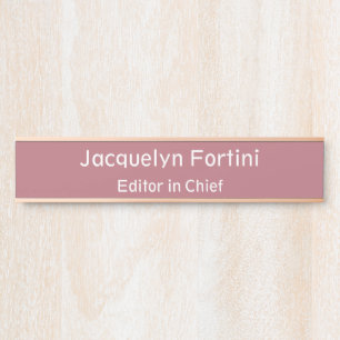 Roos Gouden Kleur Elegant Modern Minimalistisch Deurbordje