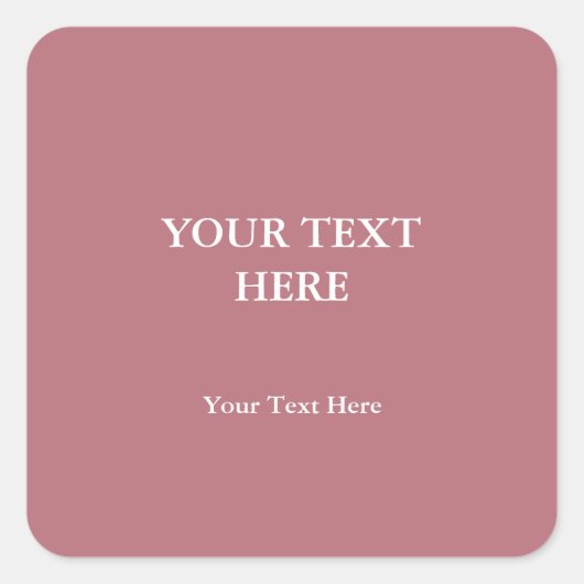 Roos Gouden Kleur Elegant Modern Minimalistisch Vierkante Sticker (Voorkant)