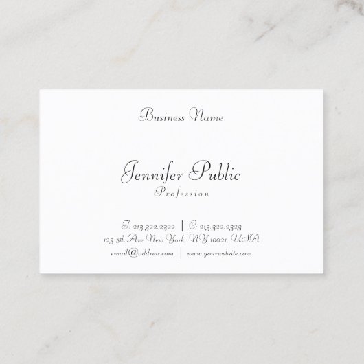 Roos Gouden Kleur Modern Handgeschreven Leuke Sjab Visitekaartje (Achterkant)