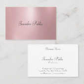 Roos Gouden Kleur Modern Handgeschreven Leuke Sjab Visitekaartje (Voorkant / Achterkant)