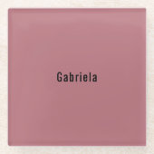 Roos Gouden Kleur Professioneel Trendy Modern Plai Glazen Onderzetter (Voorkant)