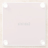 Roos Gouden Kleur Professioneel Trendy Modern Plai Glazen Onderzetter (Achterkant)