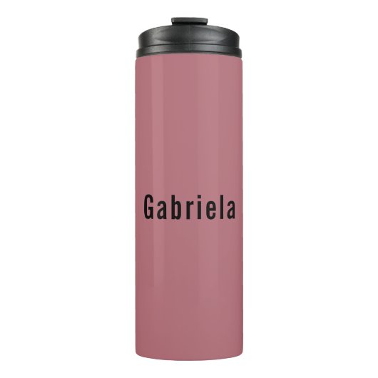 Roos Gouden Kleur Professioneel Trendy Modern Plai Thermosbeker (Voorkant)