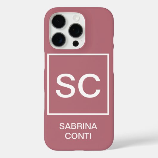 Roos gouden kleur professionele eenvoudige monogra Case-Mate iPhone case (Achterkant)