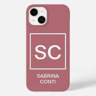 Roos gouden kleur professionele eenvoudige monogra Case-Mate iPhone 14 hoesje