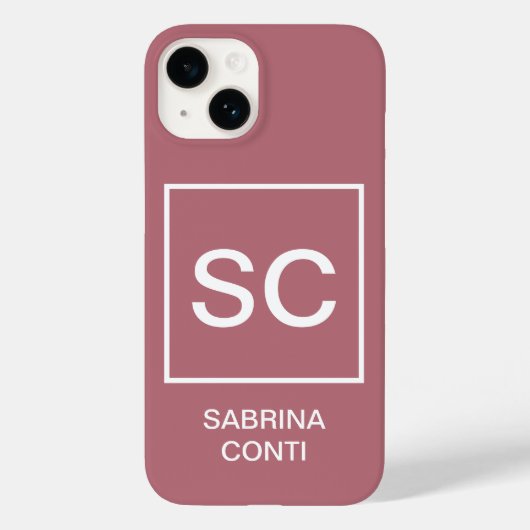 Roos gouden kleur professionele eenvoudige monogra Case-Mate iPhone case (Achterkant)