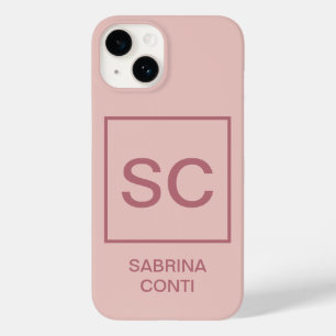 Roos gouden kleur professionele eenvoudige monogra Case-Mate iPhone 14 hoesje