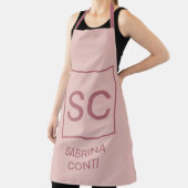 Roos gouden kleur professionele eenvoudige monogra schort (Insitu)