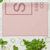 Roos gouden kleur professionele eenvoudige monogra theedoek (Gevouwen)