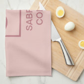 Roos gouden kleur professionele eenvoudige monogra theedoek (Quarter Fold)