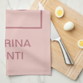 Roos gouden kleur professionele eenvoudige monogra theedoek (Quarter Fold)