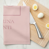 Roos gouden kleur professionele eenvoudige monogra theedoek (Quarter Fold)