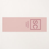 Roos gouden kleur professionele eenvoudige monogra yogamat (Voorkant (horizontaal))