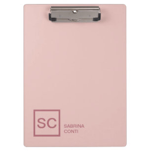 Roos gouden kleur professionele girly monogram naa klembord
