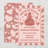 Roos gouden koningin van het hart van de dag kaart (Voorkant / Achterkant)