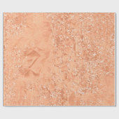 Roos gouden koraal Abstract glitter perzik bruids  Cadeaupapier (Vlak)