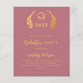 Roos gouden krans 2025 Graduation Party uitnodigin (Voorkant)