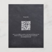 Roos gouden krijtbord QR budget bruiloft uitnodigi (Achterkant)