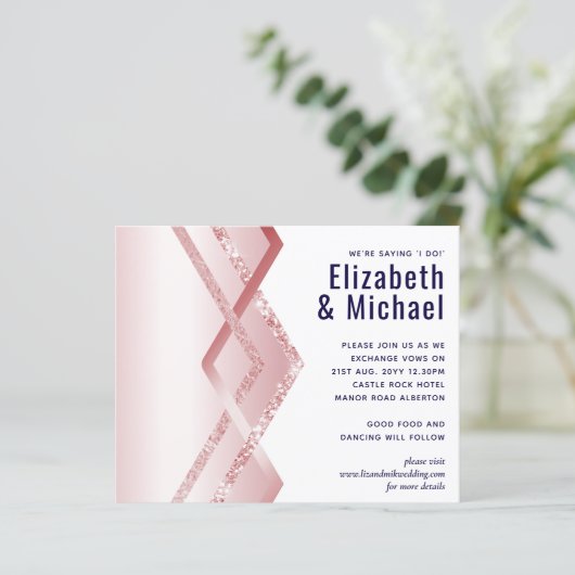 Roos gouden kunst Deco Folie ziet marinevrijding e (Staand voorkant)