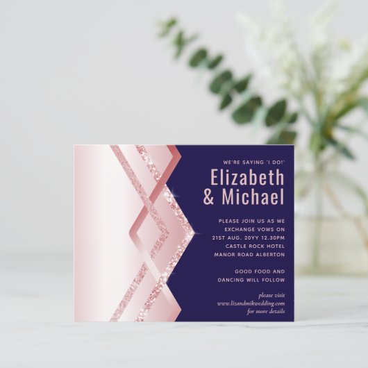 Roos gouden kunst Deco Folie ziet marinevrijding e (Staand voorkant)