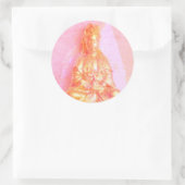 Roos-gouden Kwan Yin sticker (Tas)