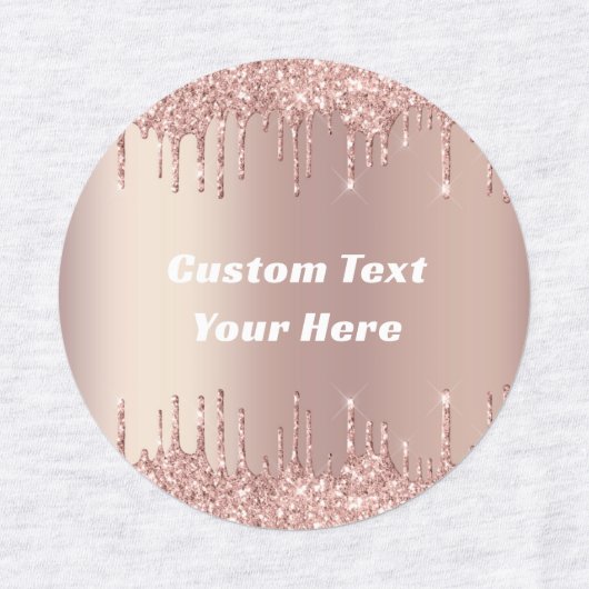 Roos gouden labels met uw aangepaste tekstnaam (Design 1)